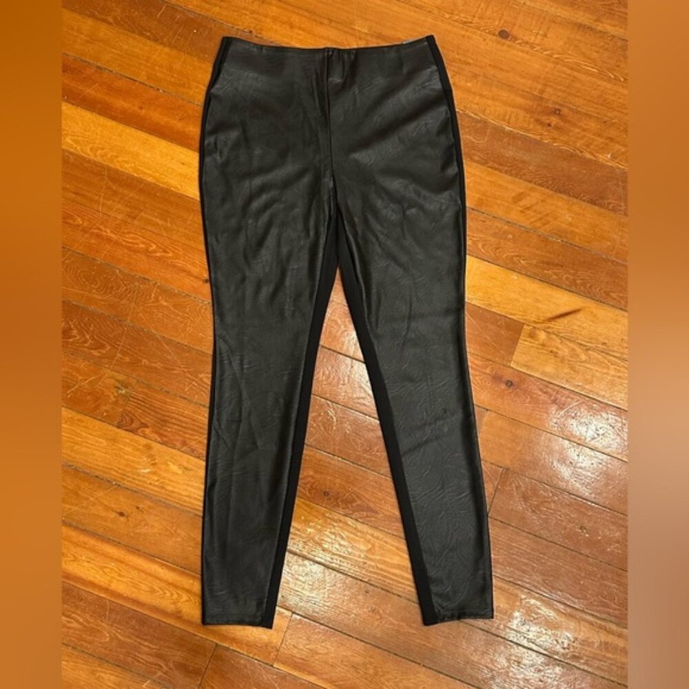 Black faux leather leggings by Worthington. NWT Women’s size Medium